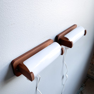 Sänglampor i teak - par