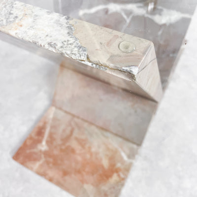 Soffbord i glas och marmor