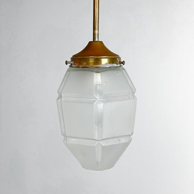 Taklampa mässing och glas