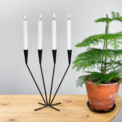 Adventsljusstake i gjutjärn