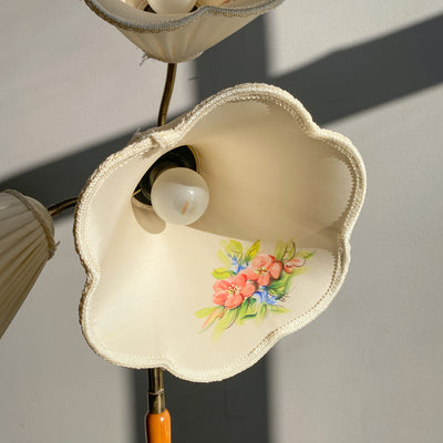 Trearmad golvlampa 40/50-tal