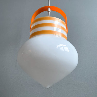 Catharina taklampa i glas, Catti Åselius Lidbeck för Lindshammar - orange