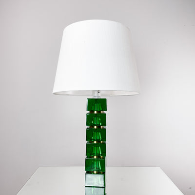 Lampa i grönt glas - Carl Fagerlund, Orrefors