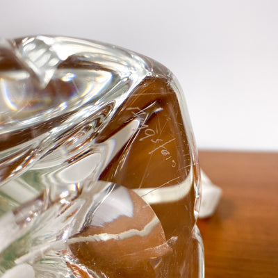 Bordslampa i glas - Flygsfors glasbruk
