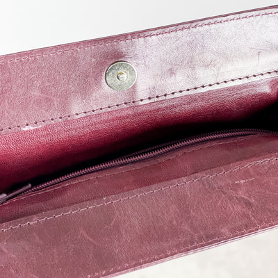 Vinröd vintage handväska