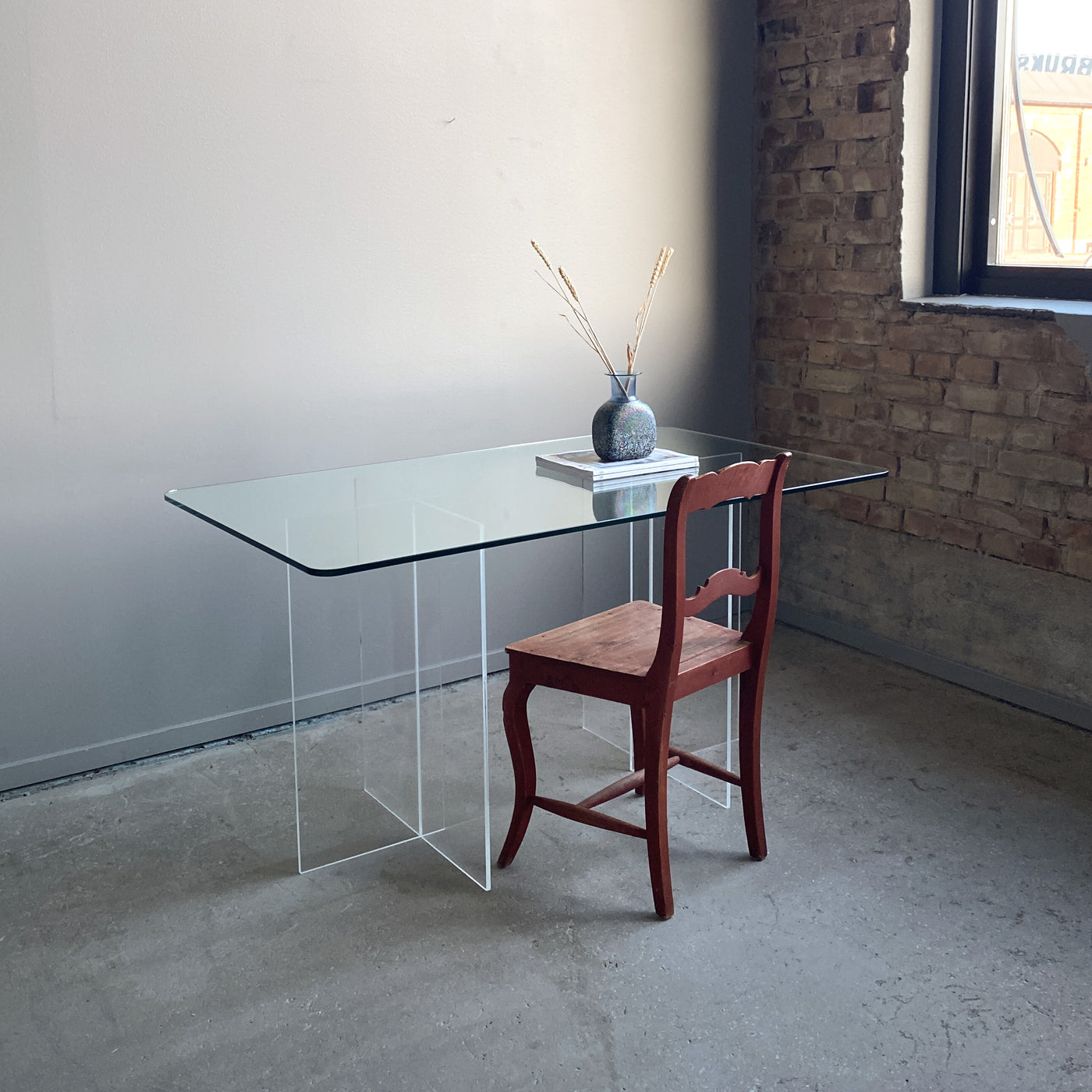 Matbord/skrivbord i glas