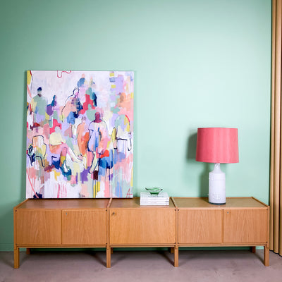 Hyllsystem eller sideboard i ek