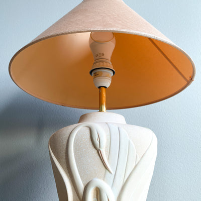 Bordslampa med svanar, 80-tal