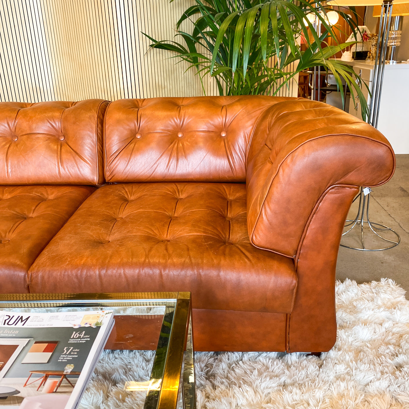 Modulsoffa i skinn - 5 delar