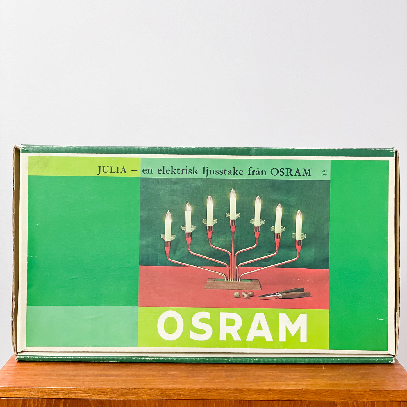 Osram ljusstake mässing och teak - sjuarmad