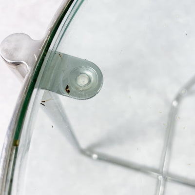 Sidobord i glas och krom