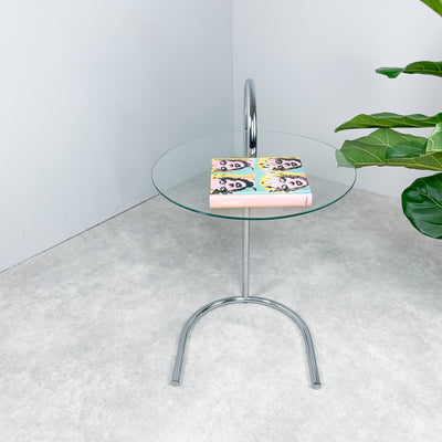Sidobord i glas och krom - Ikea