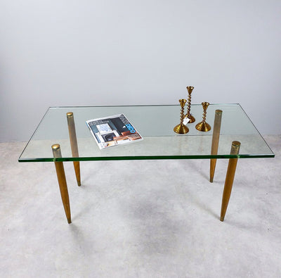 Soffbord i teak & glas
