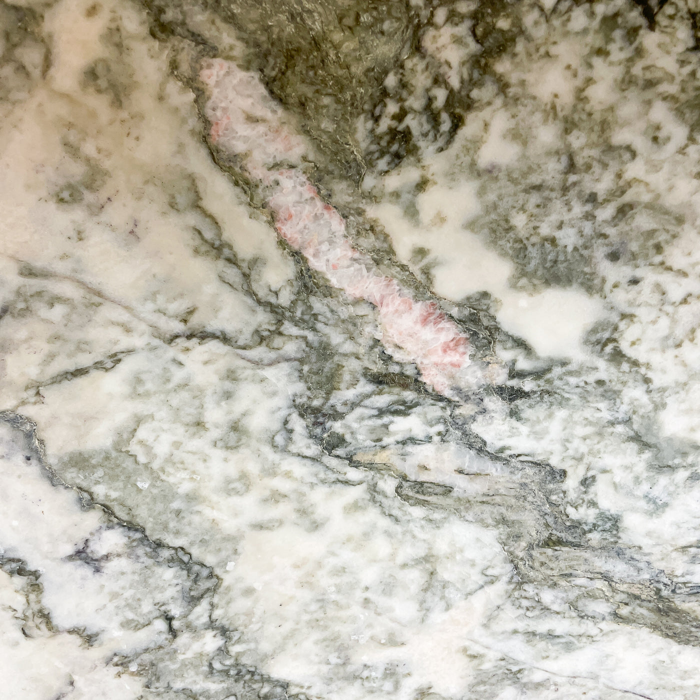 Soffbord i marmor - beige/grå/rosa