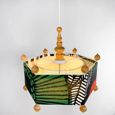 Retro taklampa - tyg Marimekko