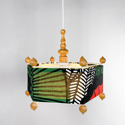 Retro taklampa - tyg Marimekko
