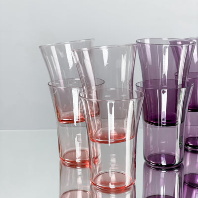 Små glas i olika färger - 11 st