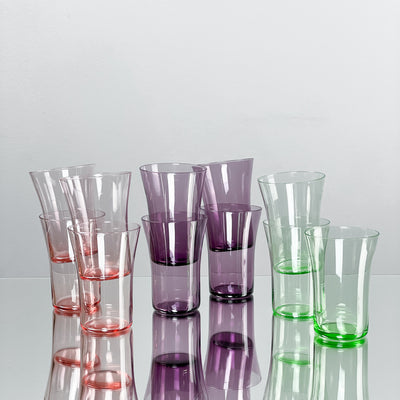 Små glas i olika färger - 11 st