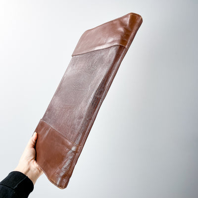 Vintage kuvertväska i skinn