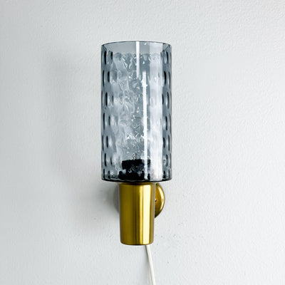 Vägglampa rökfärgat glas