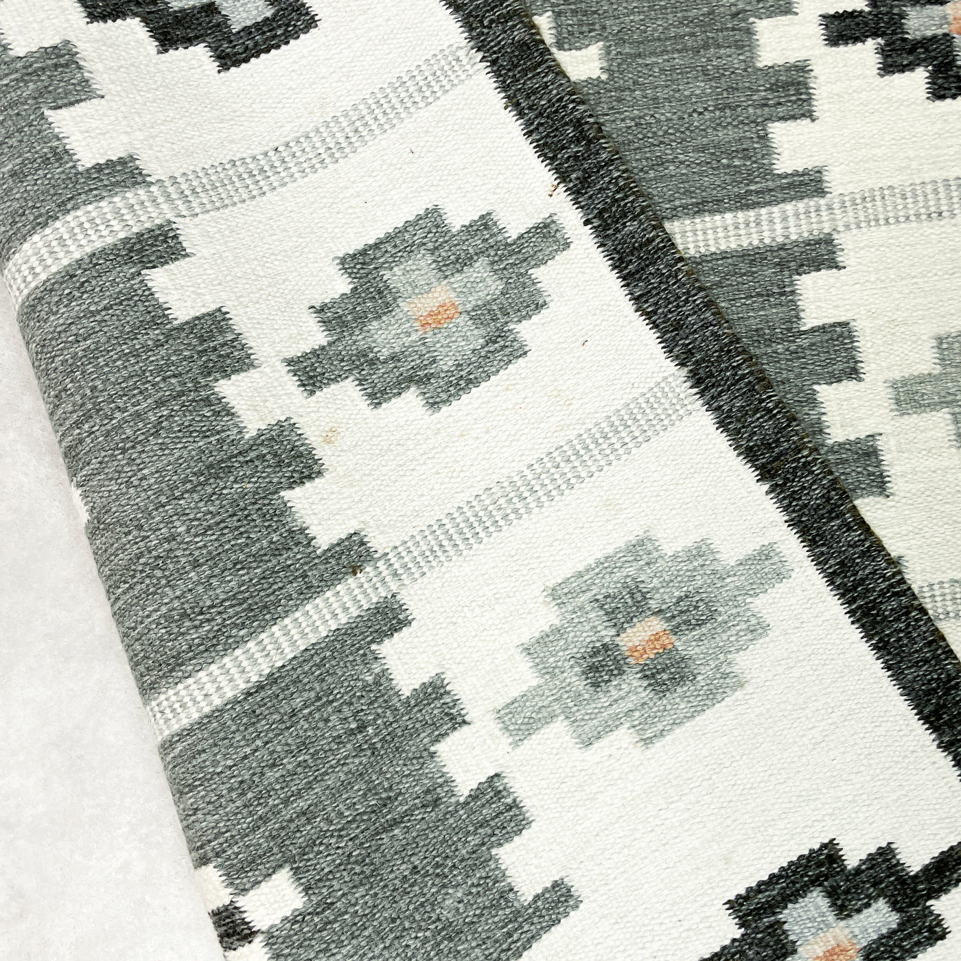 Röllakanmatta grå, svart, beige