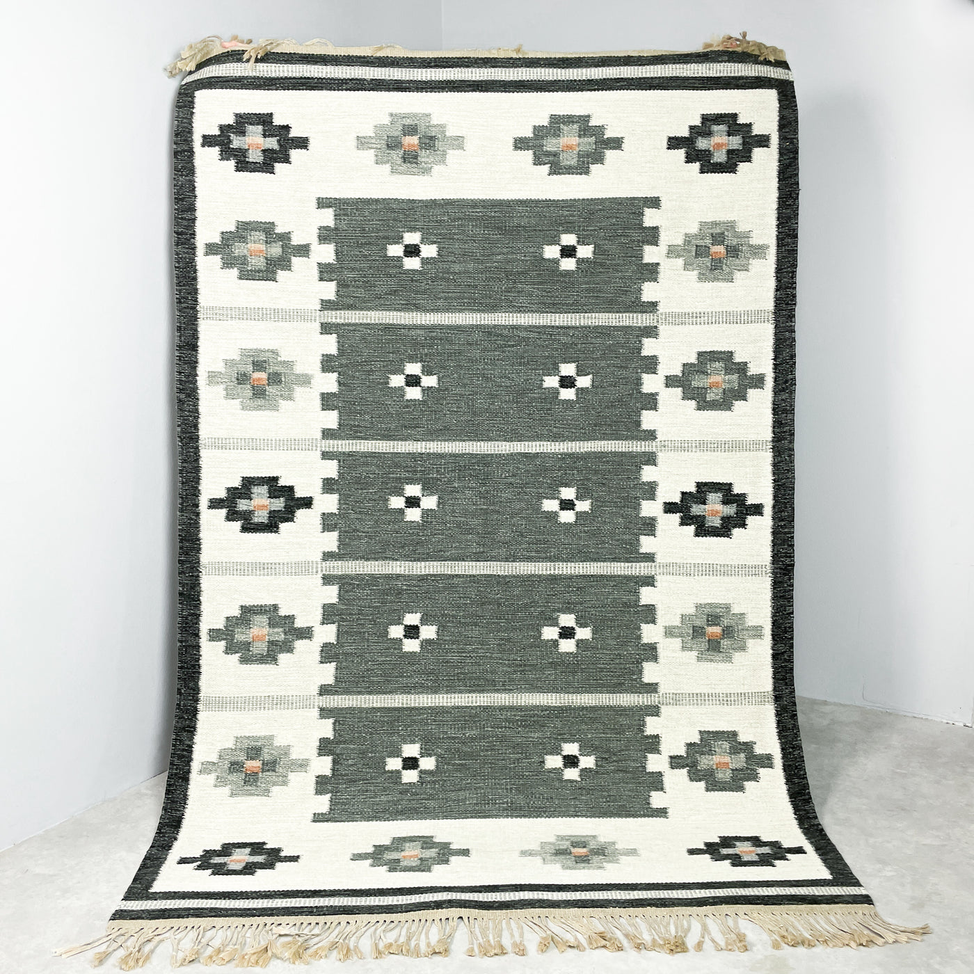 Röllakanmatta grå, svart, beige
