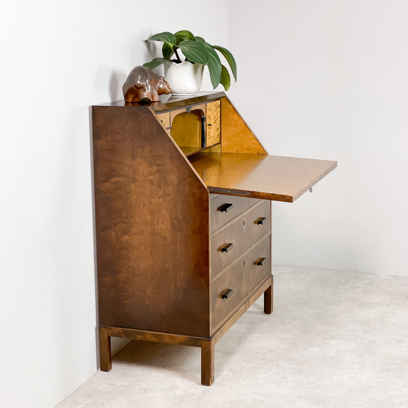 Art Deco Sekretär i masurbjörk