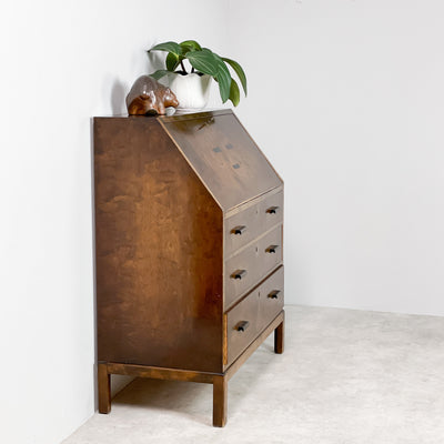 Art Deco Sekretär i masurbjörk