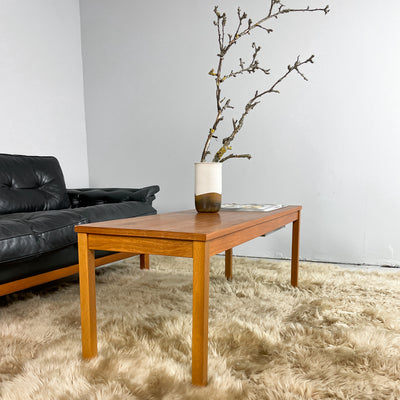 Blombänk/Soffbord i teak med låda