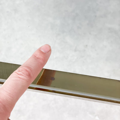 Större soffbord glas och mässing
