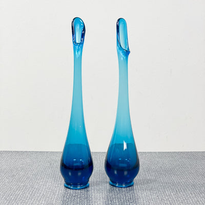 Vaser i blått glas - par